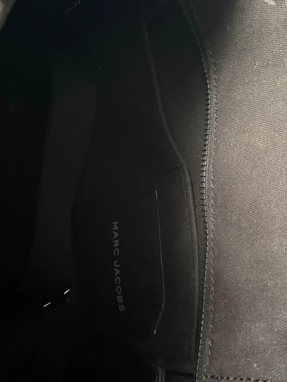 Marc Jacobs Black Canvas Tote Bag with White Logo